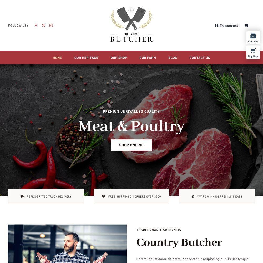 Country Butcher Website Design with Free VPS Web Hosting Country Butcher Website Design with Free VPS Web Hosting