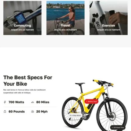 E-Bike Website Design with Free VPS Web Hosting