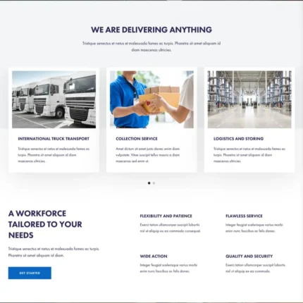 Transport Website Design with Free VPS Web Hosting