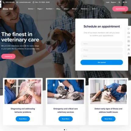 Veterinary Website Design with Free VPS Web Hosting
