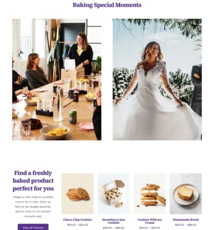 Bakery Website Design with Free VPS Web Hosting