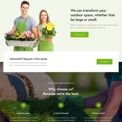 Gardening Service Website Design with Free VPS Web Hosting