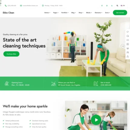Cleaning Service Website Design with Free VPS Web Hosting
