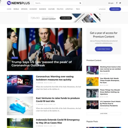 News Plus Website Design with Free VPS Web Hosting