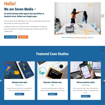 Advertising Agency Website Design with Free VPS Web Hosting