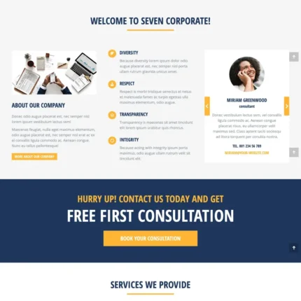 Corporate Firm Website Design with Free VPS Web Hosting