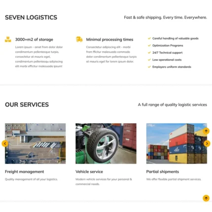 Logistics Service Website Design with Free VPS Web Hosting