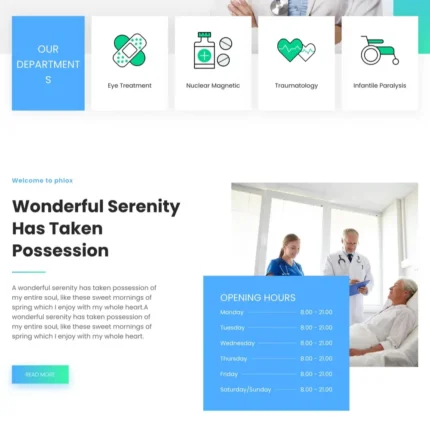 Medical Service Website Design with Free VPS Web Hosting