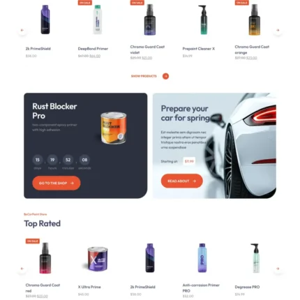 Paint Store Website Design with Free VPS Web Hosting