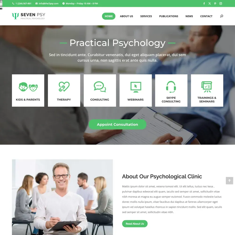 Psychological Clinic Website Design with Free VPS Web Hosting (1) Psychological Clinic Website Design with Free VPS Web Hosting