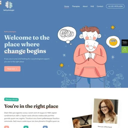 Psychologist Website Design with Free VPS Web Hosting