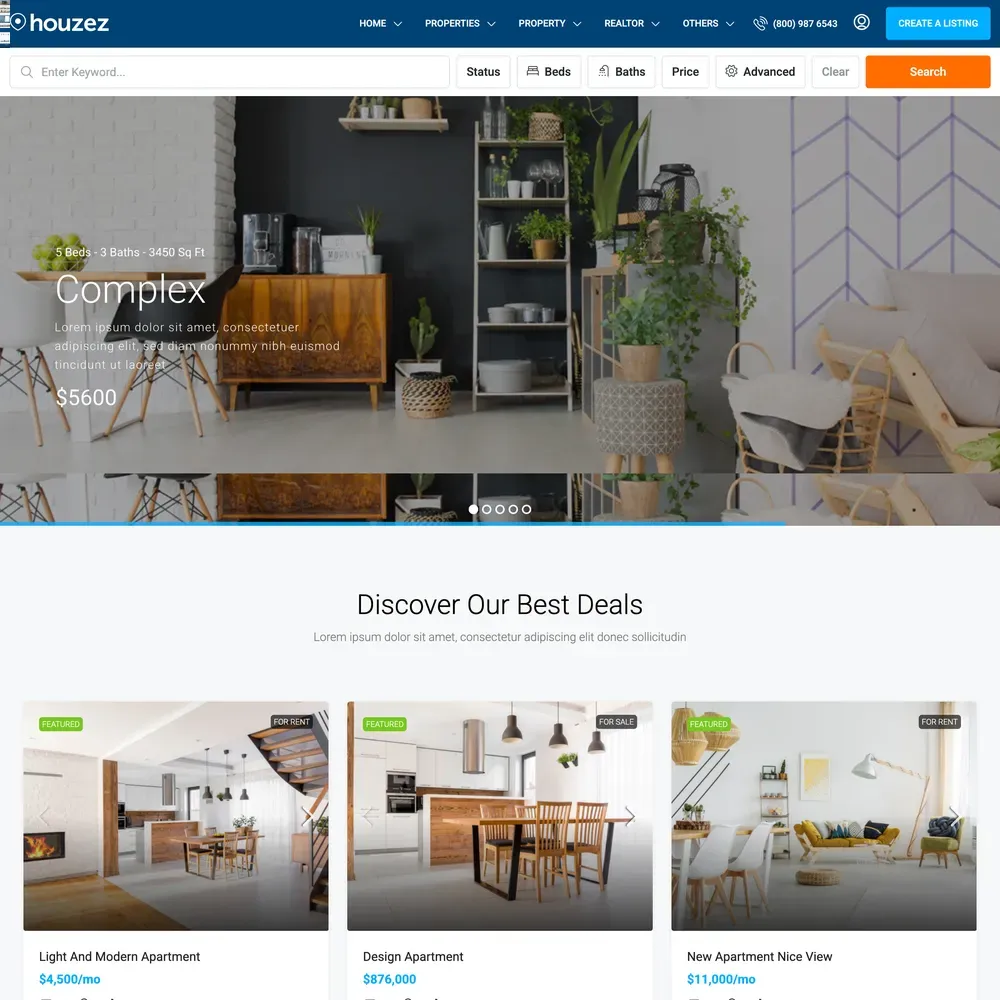 Real Estate Agency Website Design with Free VPS Web Hosting (1) Real Estate Agency Website Design with Free VPS Web Hosting