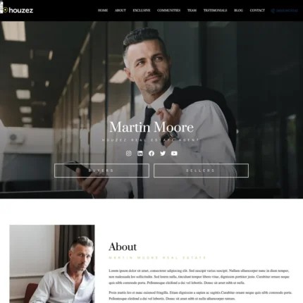 Real Estate Agent Website Design with Free VPS Web Hosting