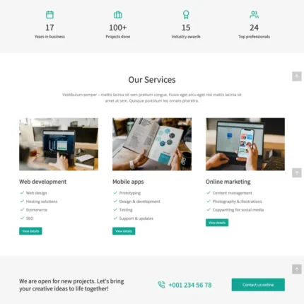 Starter Website Design with Free VPS Web Hosting