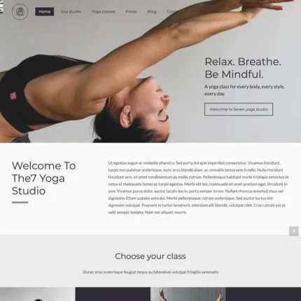 Yoga Studio Website Design with Free VPS Web Hosting