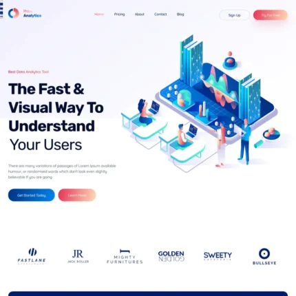 Analytics Tool Website Design with Free VPS Web Hosting