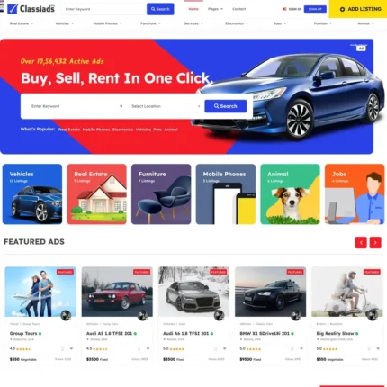 Classified Website Design with Free VPS Web Hosting