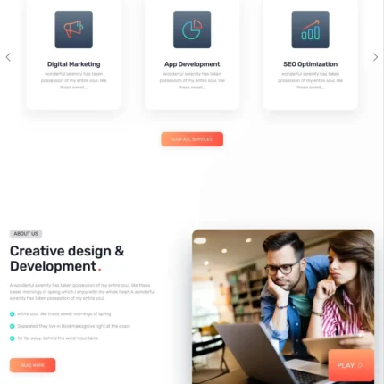Digital Corporate Website Design with Free VPS Web Hosting