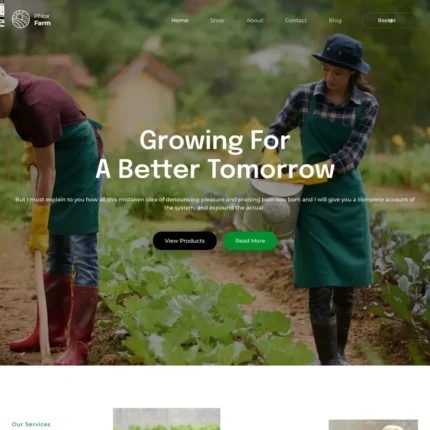 Farm Shop Website Design with Free VPS Web Hosting