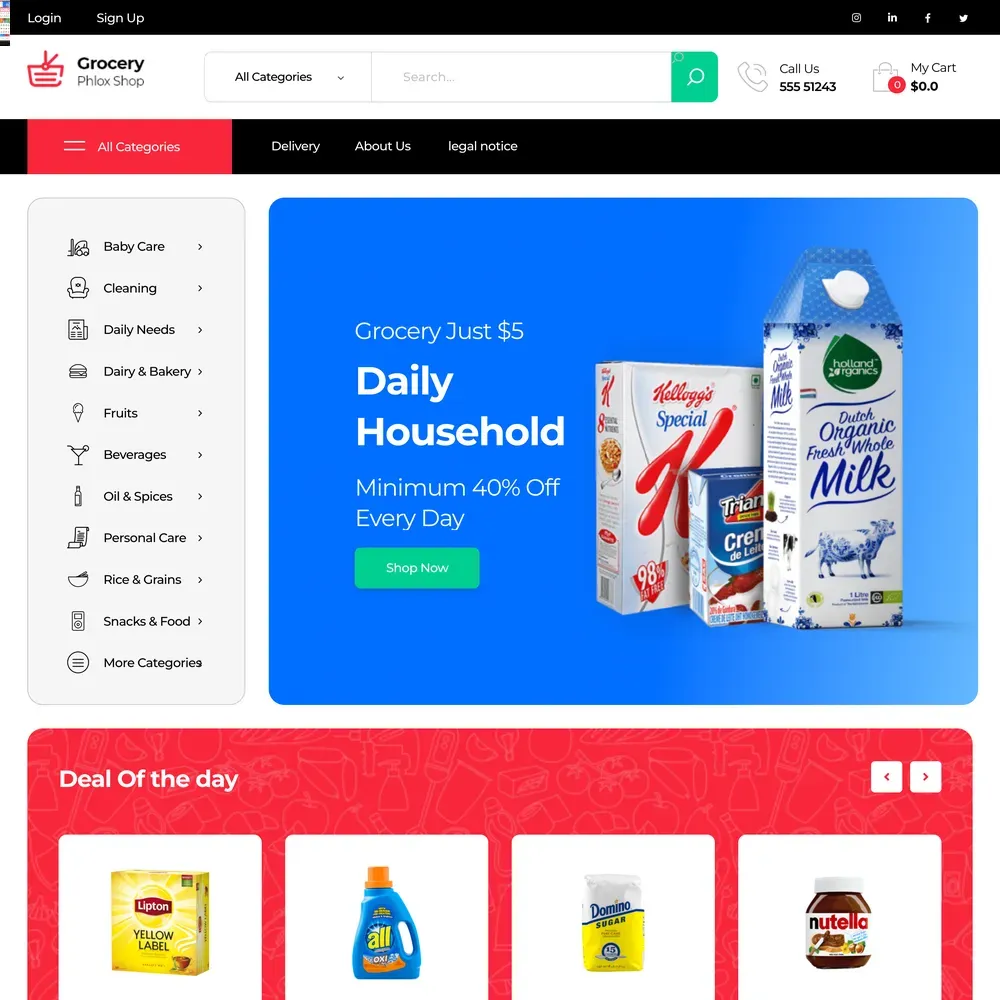 Grocery Store Website Design with Free VPS Web Hosting (1) Grocery Store Website Design with Free VPS Web Hosting