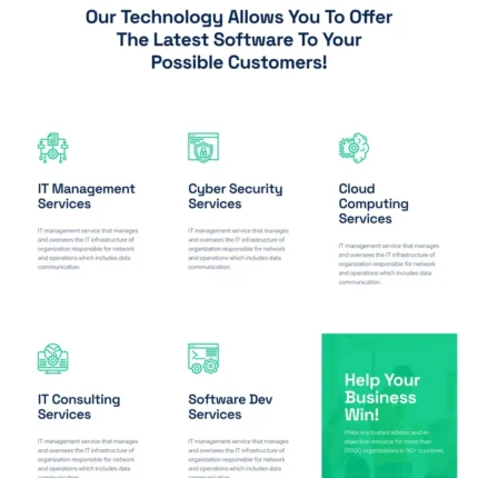 IT Service Website Design with Free VPS Web Hosting