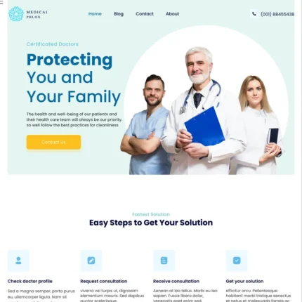 Medical Center Website Design with Free VPS Web Hosting