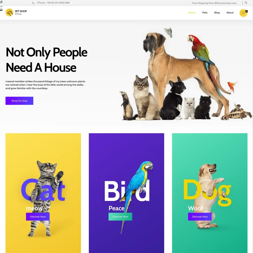 Pet Shop Website Design with Free VPS Web Hosting (1) Pet Shop Website Design with Free VPS Web Hosting