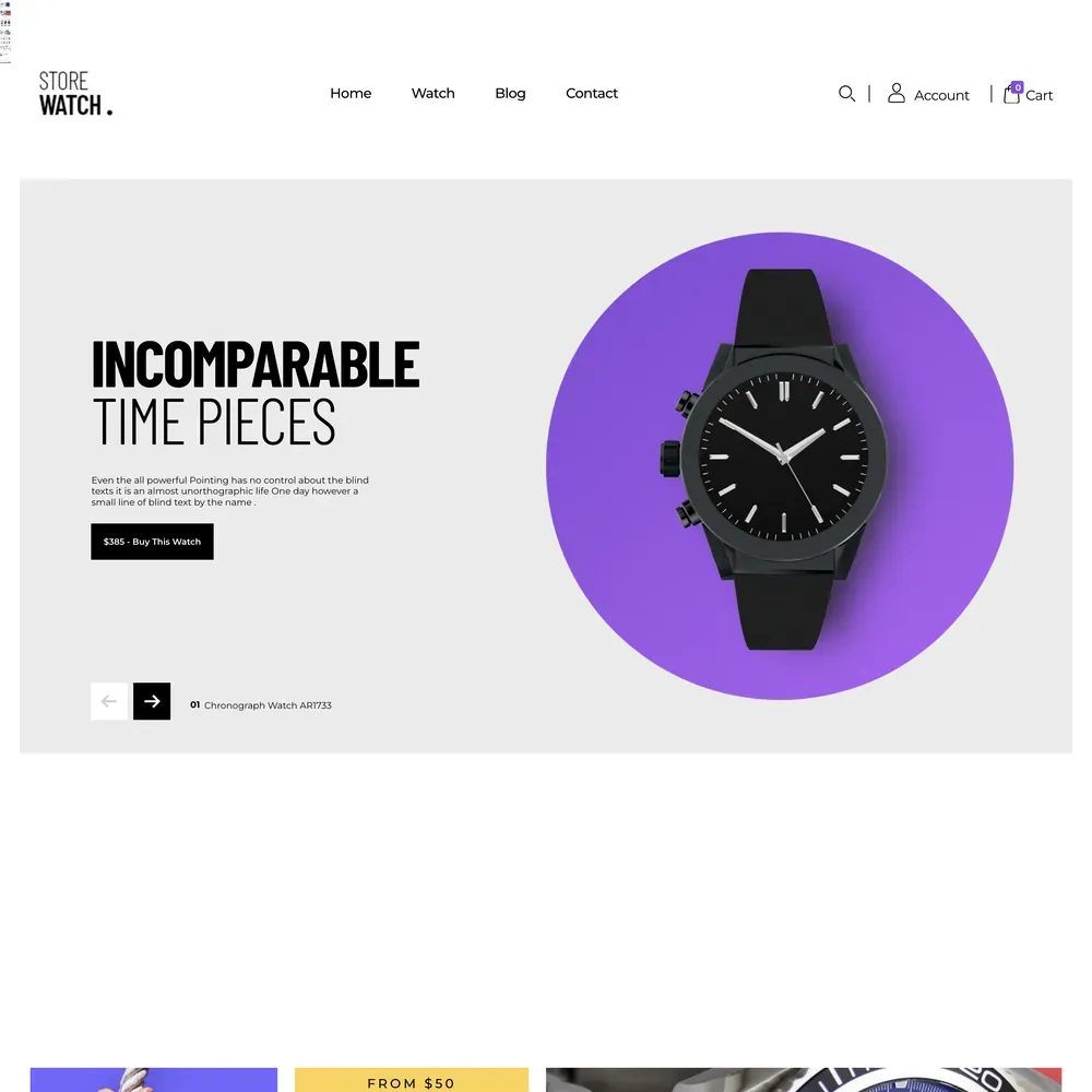 Watch Store Website Design with Free VPS Web Hosting (1) Watch Store Website Design with Free VPS Web Hosting