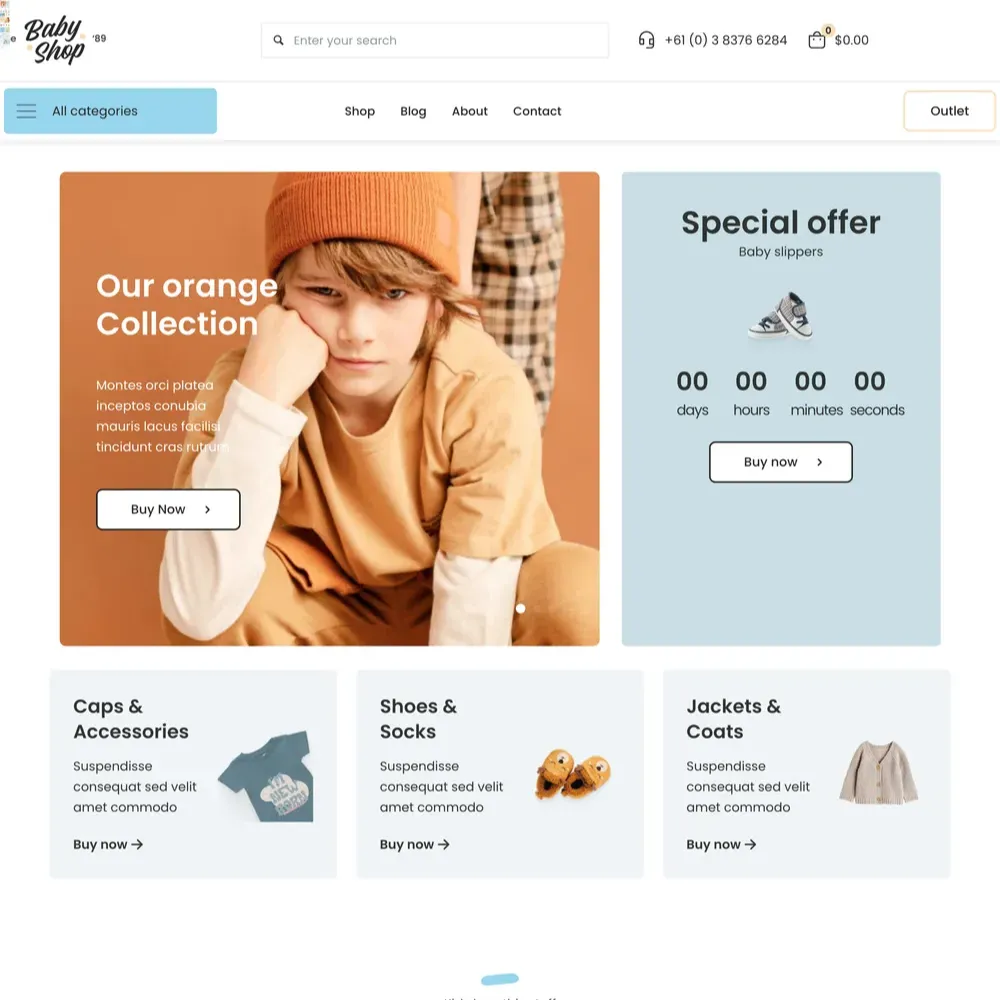 Baby Shop Website Design with Free Web Hosting (1) Baby Shop Website Design with Free Web Hosting