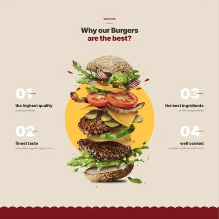 Burger Website Design with Free Web Hosting