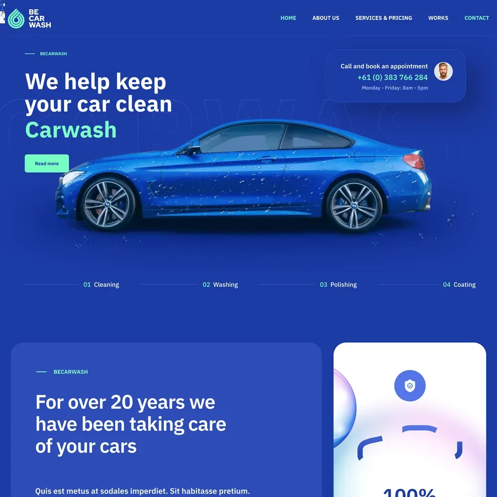 Car Wash Website Design with Free Web Hosting (1) Car Wash Website Design with Free Web Hosting