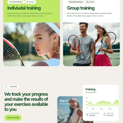 Tennis Club Website Design with Free Web Hosting