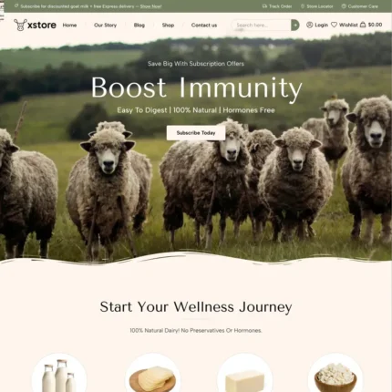 Milk Farm Website Design with Free Web Hosting