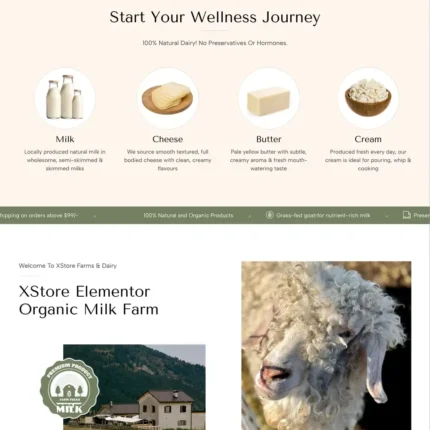 Milk Farm Website Design with Free Web Hosting