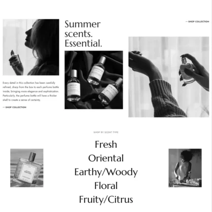 Perfume Website Design with Free Web Hosting