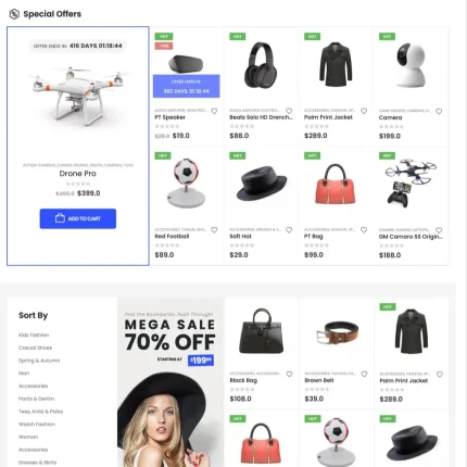 Everything Store Website Design with Free VPS Web Hosting